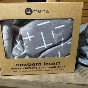 4moms Dark Grey Newborn Insert - Plush Reversible Support